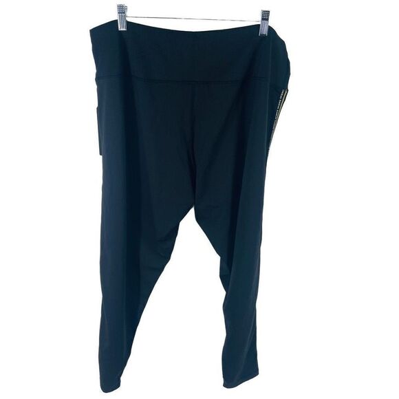 Bebe Sport Women's 4 Way Stretch Leggings NEW NWT Workout Gym Black Gold 3X - Picture 6 of 9